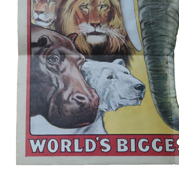 Ringling Bros Barnum & Bailey Elephant Poster P-127 Corn Cobbers Promo 1970s - Picture 7 of 10
